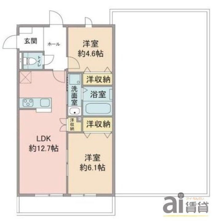 東京都小平市学園東町(アパート)の賃貸物件の間取り