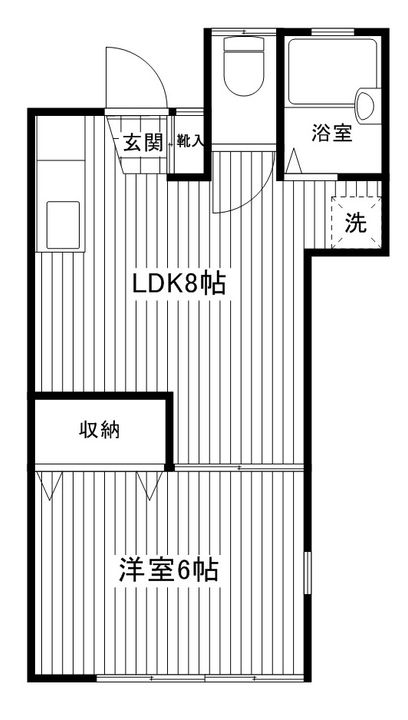 神奈川県横浜市中区本牧満坂(アパート)の賃貸物件の間取り