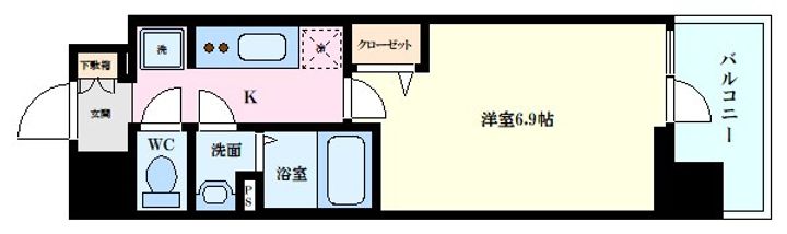 プレサンス広島中央の間取り