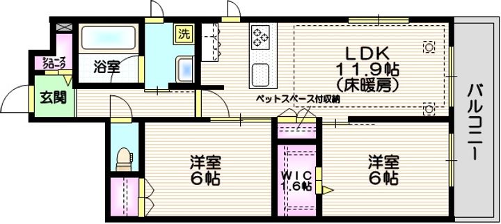 埼玉県さいたま市北区日進町2(マンション)の賃貸物件の間取り