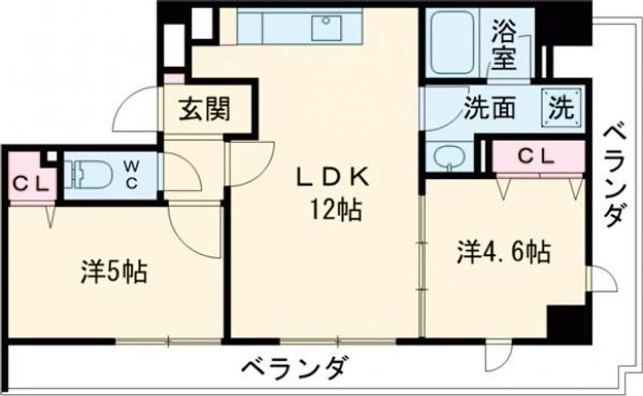 大阪府堺市堺区中之町東3(マンション)の賃貸物件の間取り
