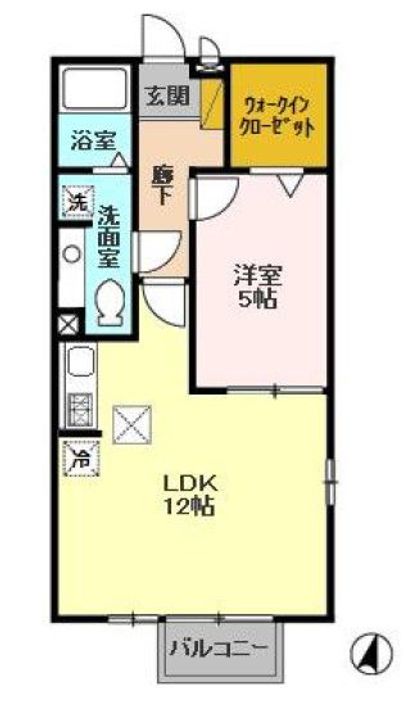 クレールセゾン Bの間取り