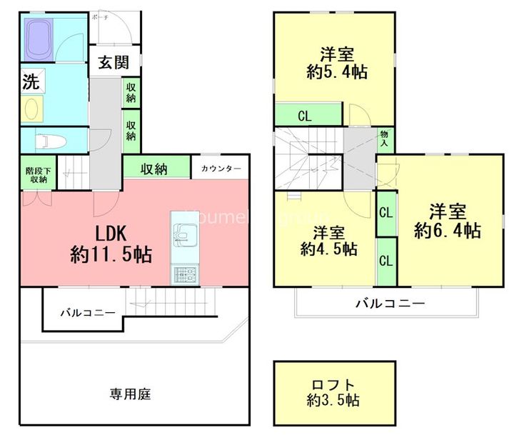 神奈川県横浜市磯子区洋光台1(一戸建)の賃貸物件の間取り