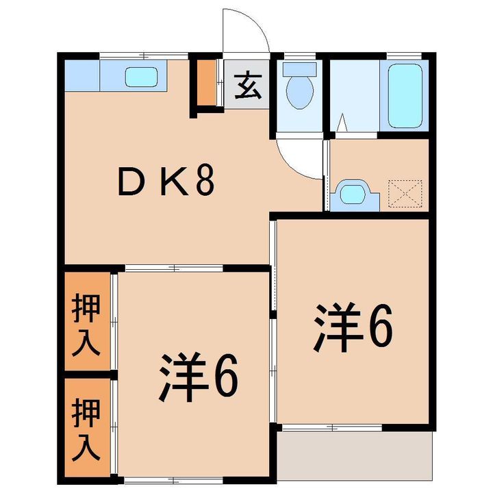 上台コーポの間取り