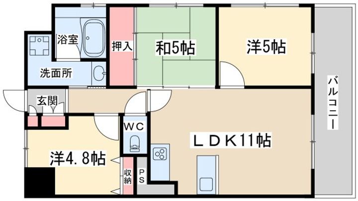 エスリード天満橋の間取り