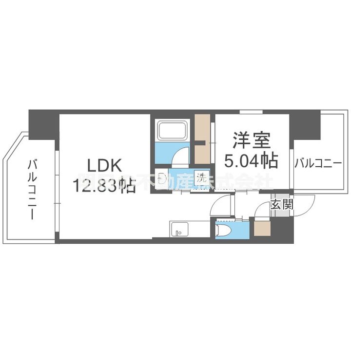 大阪府大阪市東成区中道3(マンション)の賃貸物件の間取り
