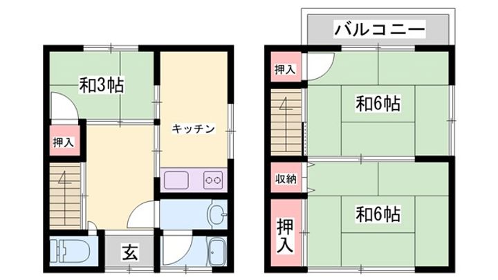 兵庫県姫路市御立西6(一戸建)の賃貸物件の間取り
