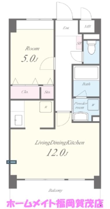 福岡県福岡市早良区原4(マンション)の賃貸物件の間取り
