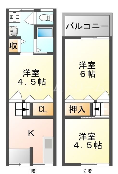 大阪府守口市大久保町5(一戸建)の賃貸物件の間取り