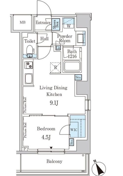 パークアクシス下北沢の間取り