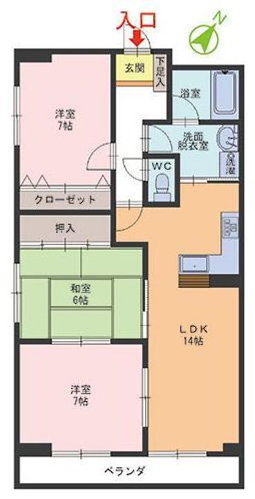 コンフォートRYU’Sの間取り