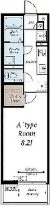 東京都八王子市東浅川町(アパート)の賃貸物件の間取り