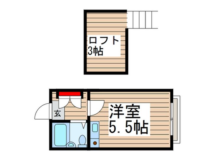 ル-テシア高砂Aの間取り