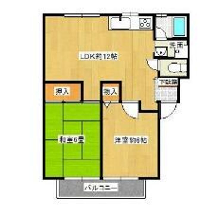 サニーヒルやまぐちA号棟の間取り