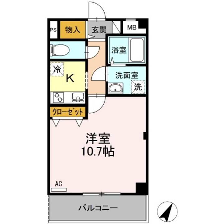 広島県呉市広古新開8(マンション)の賃貸物件の間取り