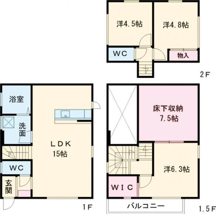 栃木県下都賀郡壬生町大字壬生丁(一戸建)の賃貸物件の間取り
