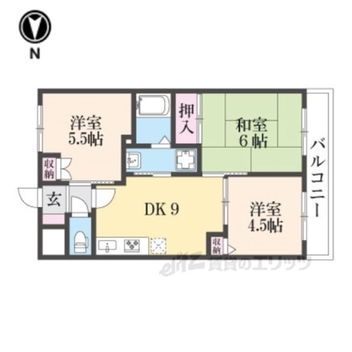 エバーグレース当麻の間取り