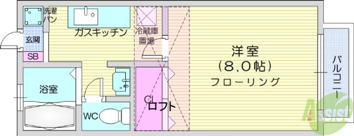 サンシティ沖野Cの間取り
