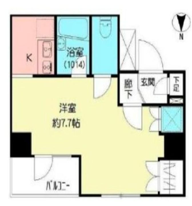 東京都新宿区住吉町(マンション)の賃貸物件の間取り