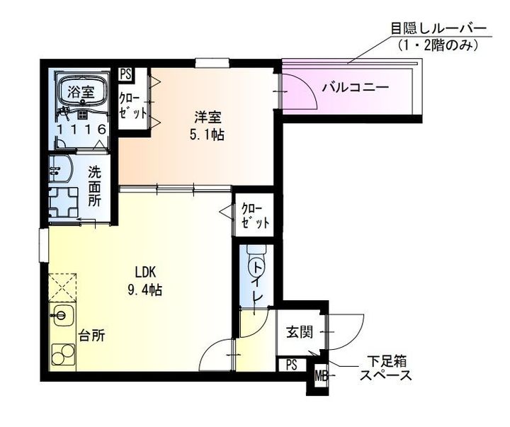 フジパレス堺北花田V番館の間取り