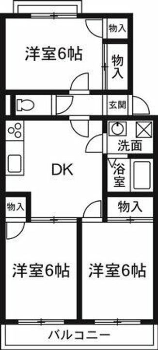 群馬県伊勢崎市連取町(マンション)の賃貸物件の間取り