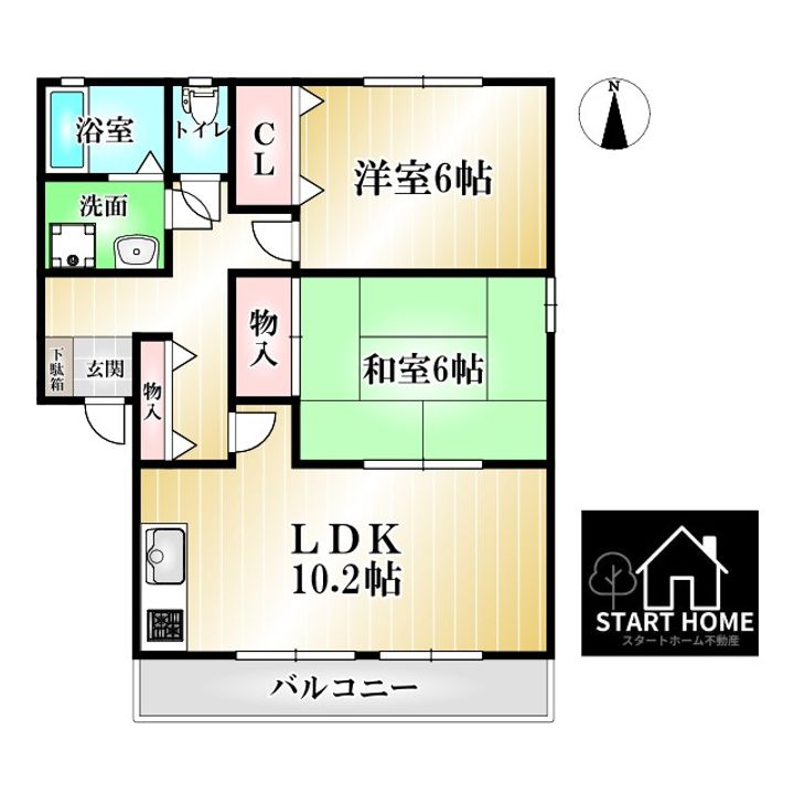 ラポール宮内Aの間取り