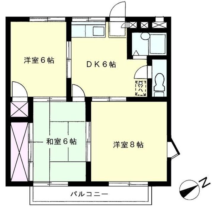 パレス緑丘・Aの間取り