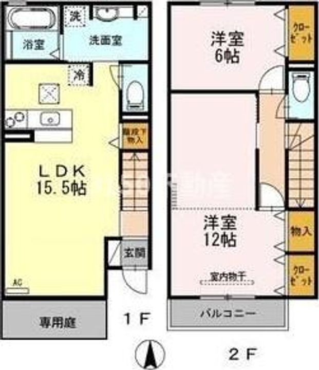 岐阜県岐阜市松鴻町2(一戸建)の賃貸物件の間取り