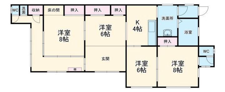 千葉県野田市野田(一戸建)の賃貸物件の間取り