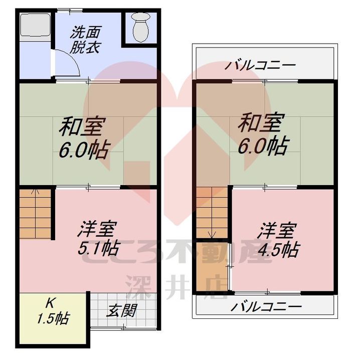 大阪府堺市北区大豆塚町2(一戸建)の賃貸物件の間取り