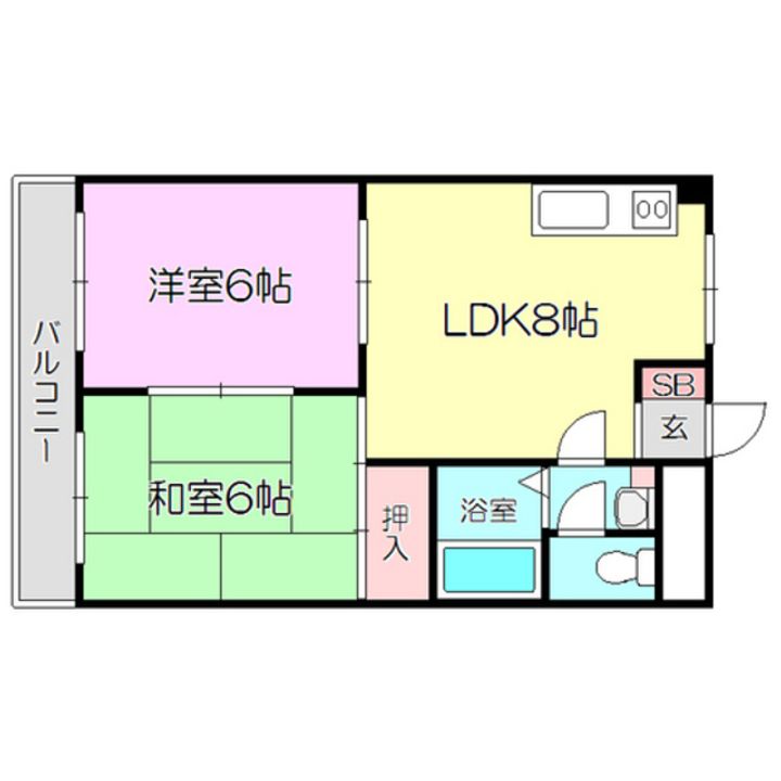 メゾンササキ2の間取り