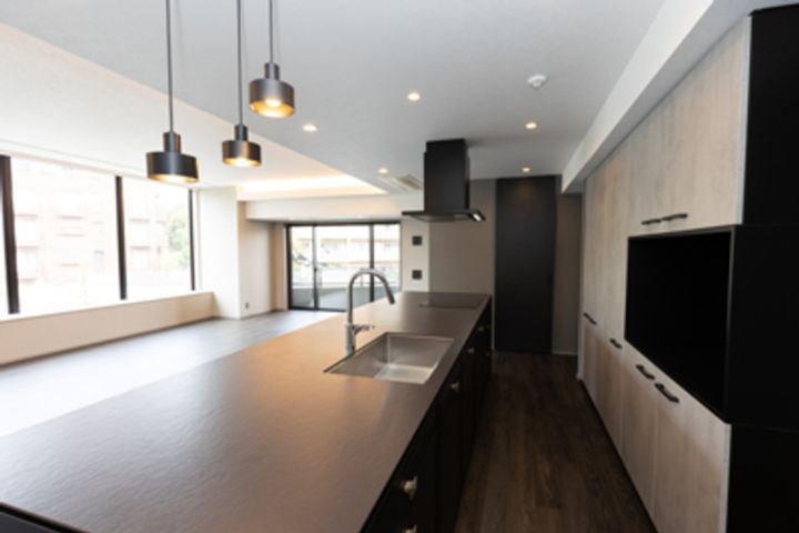 東京都渋谷区広尾3(マンション)の賃貸物件のキッチン