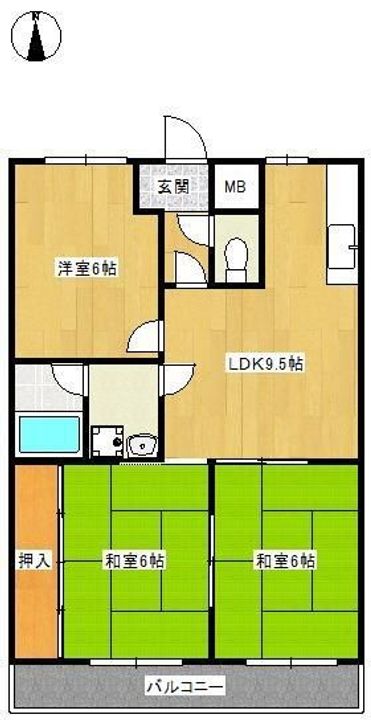 ヴィラクレージュIの間取り