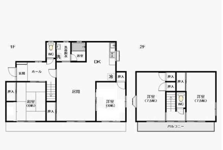 静岡県掛川市旭ケ丘2(一戸建)の賃貸物件の間取り