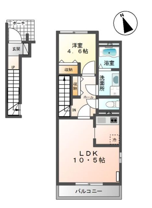 ロイヤルハイツ四方田Cの間取り