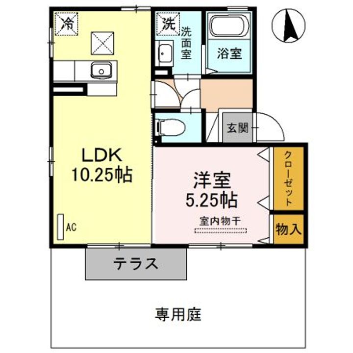 埼玉県熊谷市箱田6(アパート)の賃貸物件の間取り