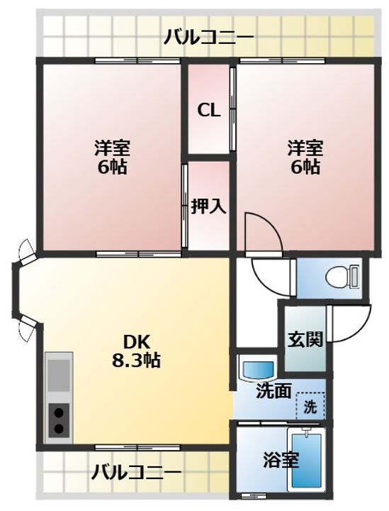 ルミウス北鳥生1の間取り