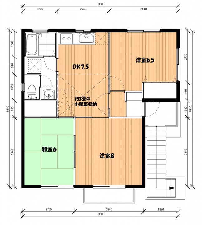 ローズハイツAの間取り