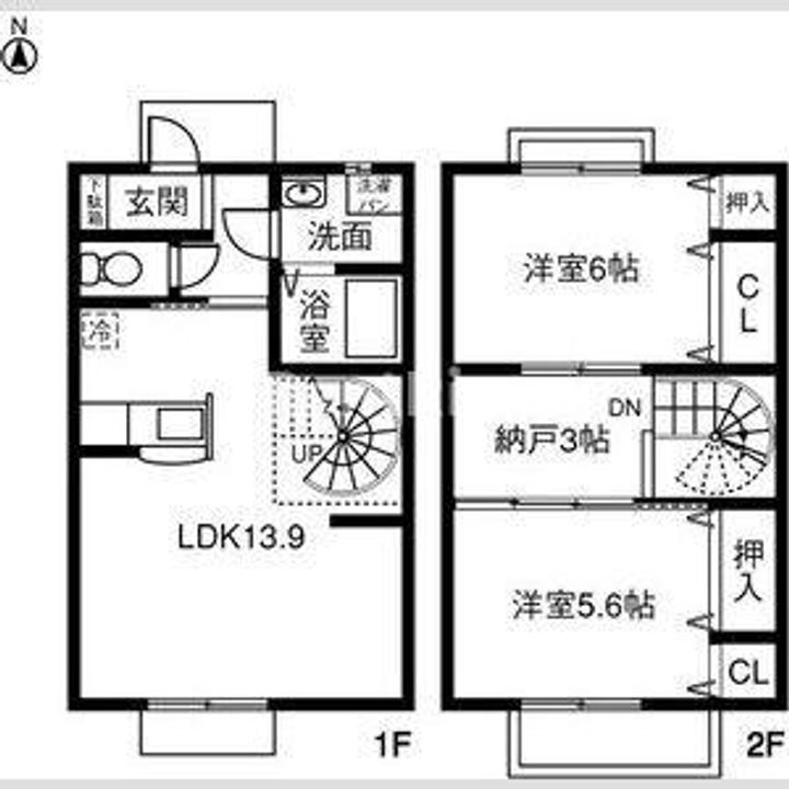 愛知県一宮市北方町北方字北辰已前(一戸建)の賃貸物件の間取り