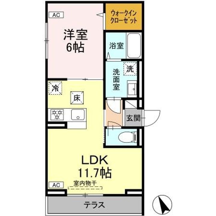 神奈川県相模原市中央区相模原7(アパート)の賃貸物件の間取り