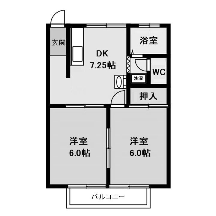 どれみハイツBの間取り