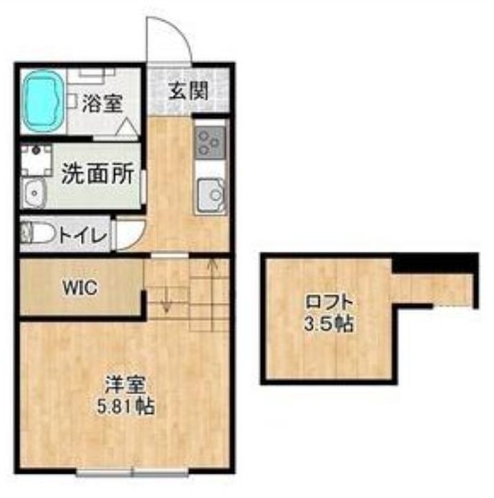 静岡県浜松市中央区野口町(アパート)の賃貸物件の間取り