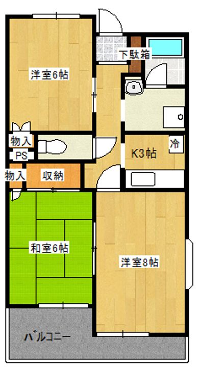 神奈川県横浜市都筑区池辺町(マンション)の賃貸物件の間取り