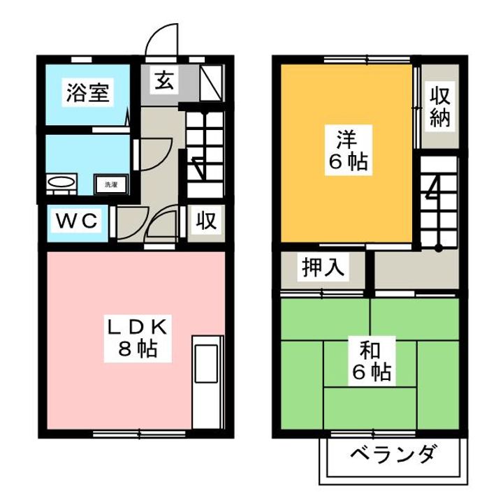 神奈川県平塚市長持(一戸建)の賃貸物件の間取り