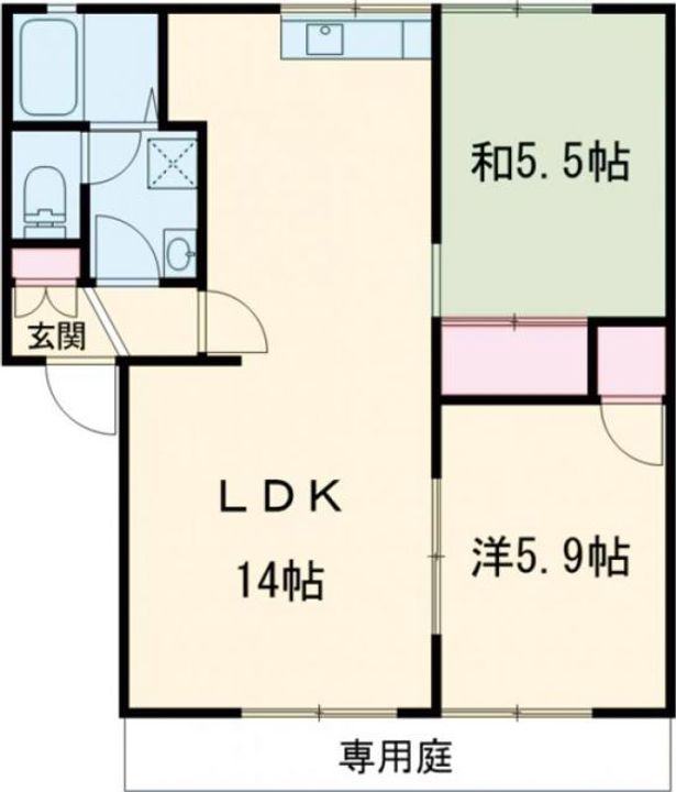 兵庫県高砂市曽根町(アパート)の賃貸物件の間取り