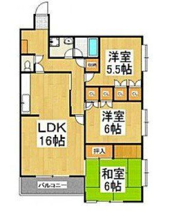 埼玉県新座市野火止5(マンション)の賃貸物件の間取り