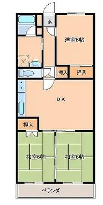 宮崎県宮崎市堀川町(マンション)の賃貸物件の間取り