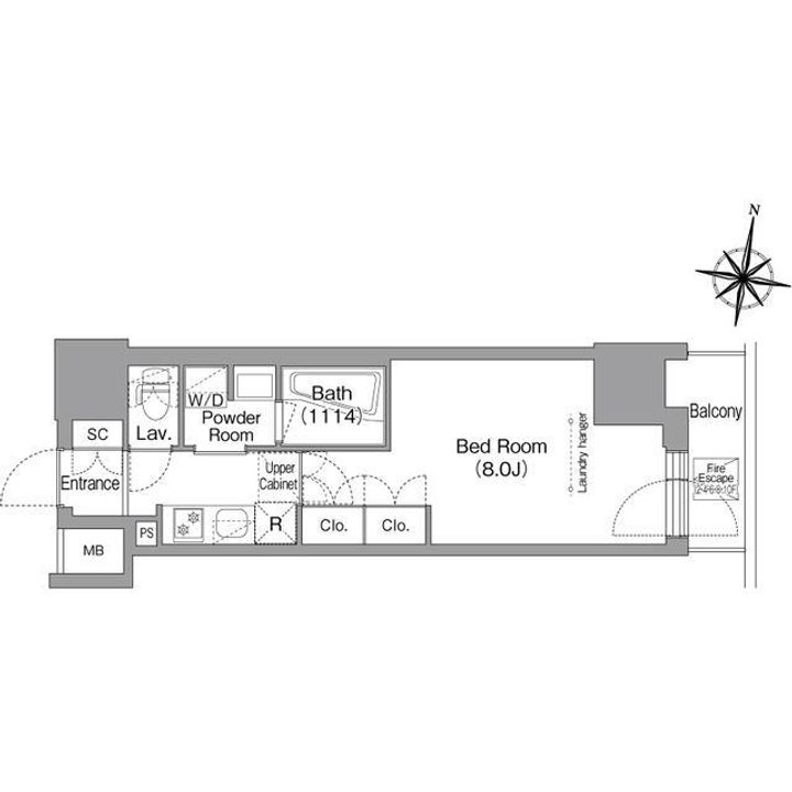 東京都品川区南品川4(マンション)の賃貸物件の間取り