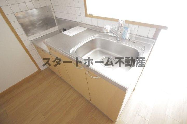 徳島県徳島市応神町古川字戎子野(アパート)の賃貸物件のキッチン