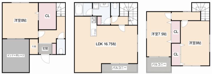 大阪府高槻市津之江町3(一戸建)の賃貸物件の間取り